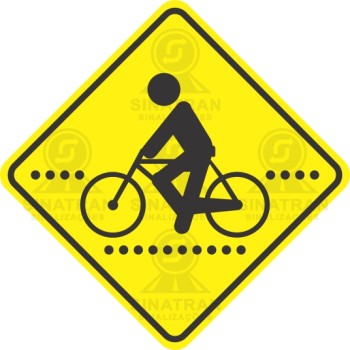 Passagem sinalizada  de ciclistas 